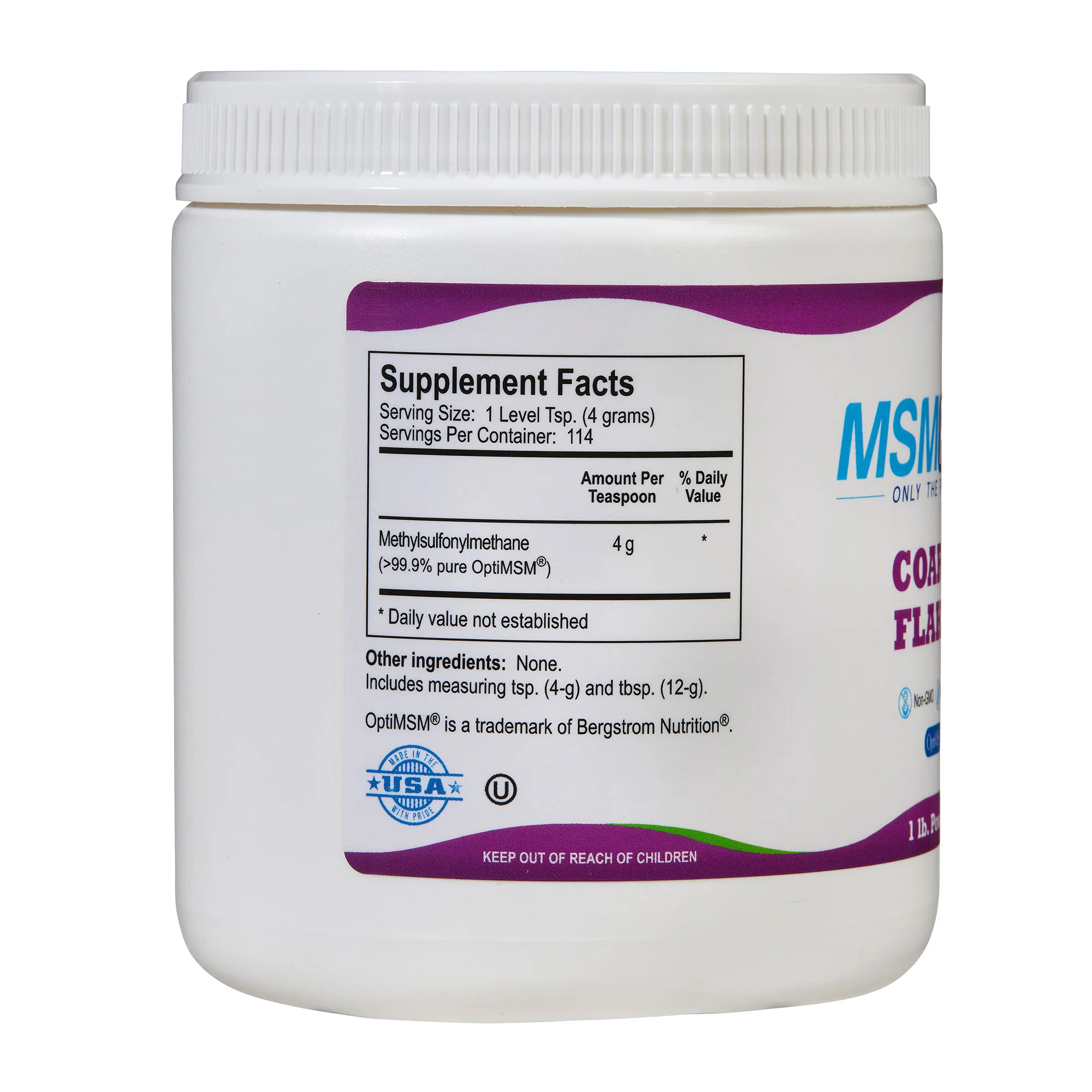 MSMPure Coarse MSM Powder Flakes – Pure Organic Sulfur for Joint Flexibility, Skin Health & Hair Support – US-Sourced MSM - Image 3