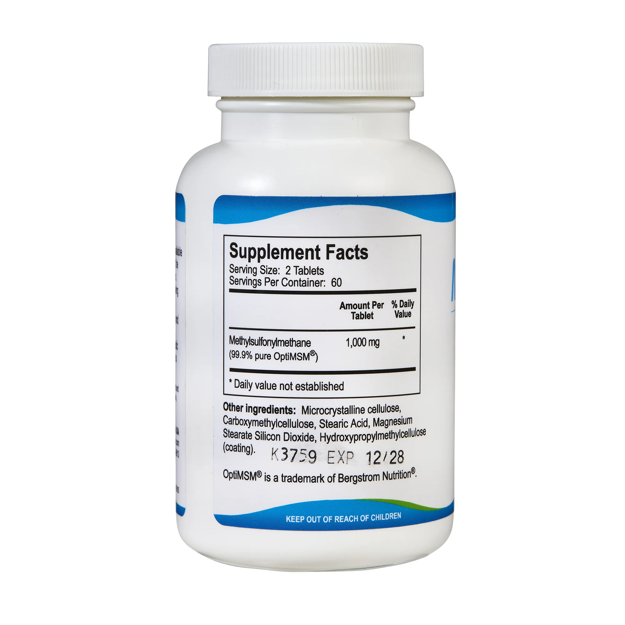 MSMPure MSM Tablets – 1,000 mg Organic Sulfur per Tablet for Joint Flexibility, Skin & Hair Support- US-Sourced MSM - Image 3