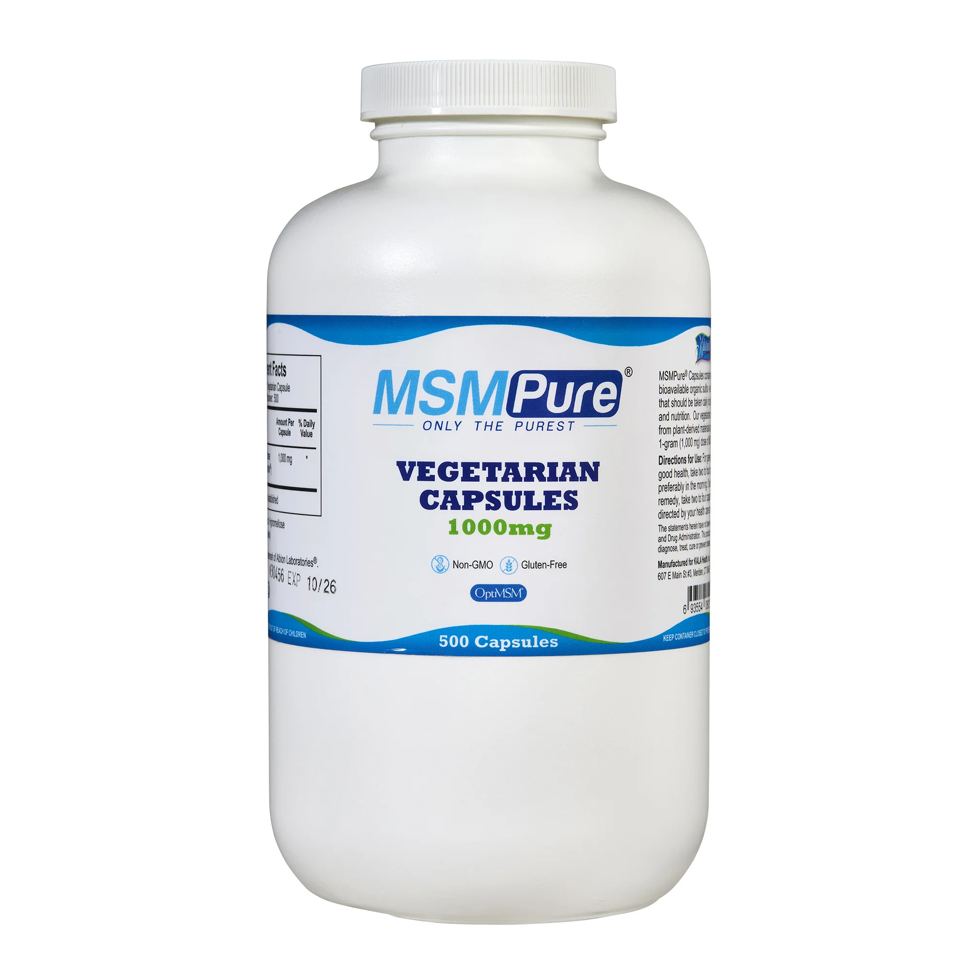 MSMPure MSM Vegetarian Capsules – 1,000 mg Organic Sulfur per Capsule for Joint Flexibility, Skin & Hair Support – US-Sourced MSM - Image 5