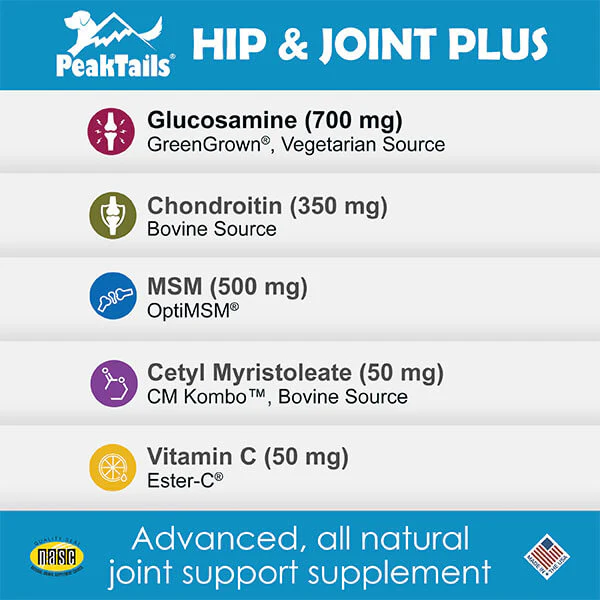 PeakTails Hip & Joint Plus for Dogs – Glucosamine, Chondroitin, OptiMSM & Ester-C – Supports Joint Mobility & Comfort - Image 5