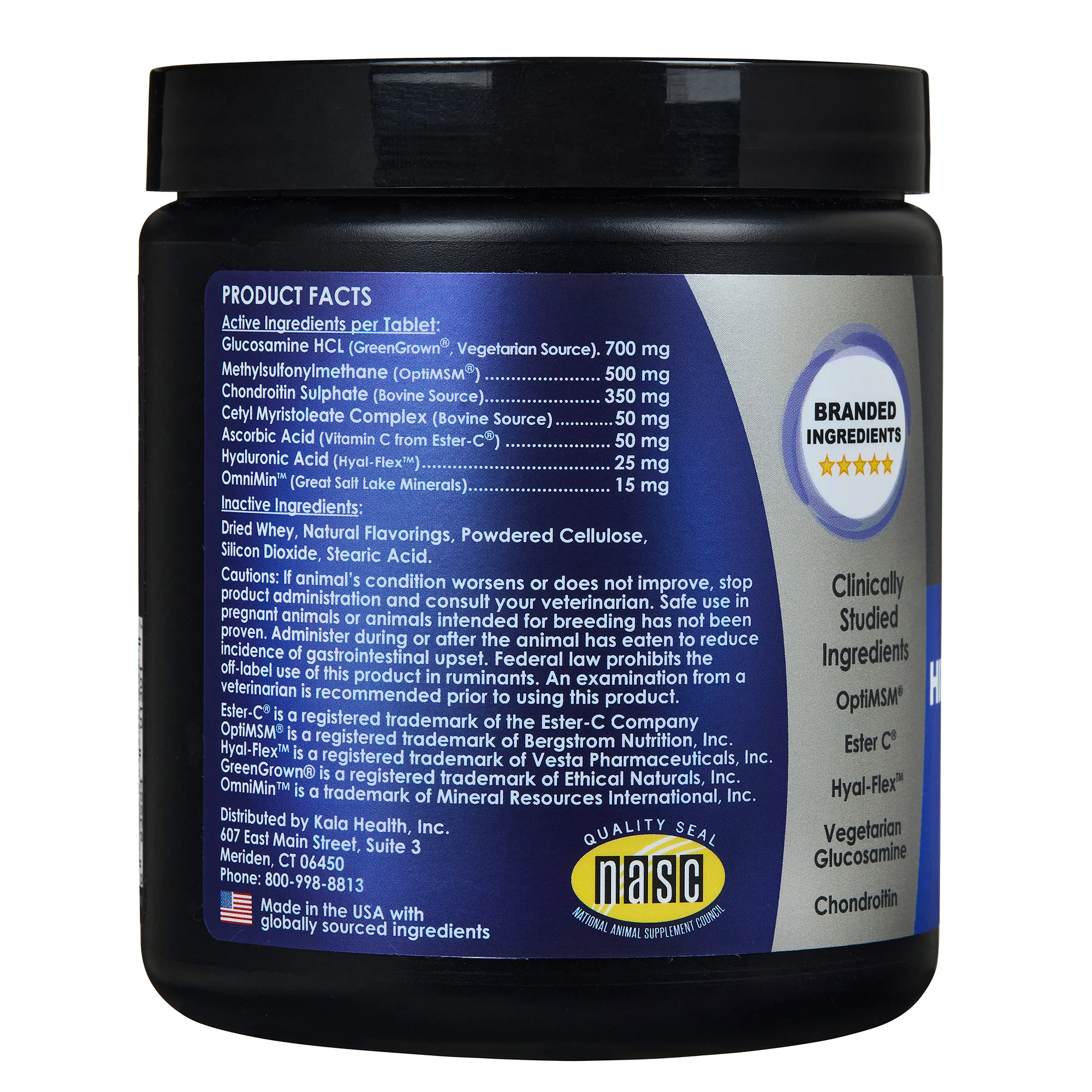 PeakTails Hip & Joint Plus HA for Dogs – Glucosamine, Chondroitin, OptiMSM, Ester-C & Hyaluronic Acid – Supports Joint Mobility & Comfort - Image 3