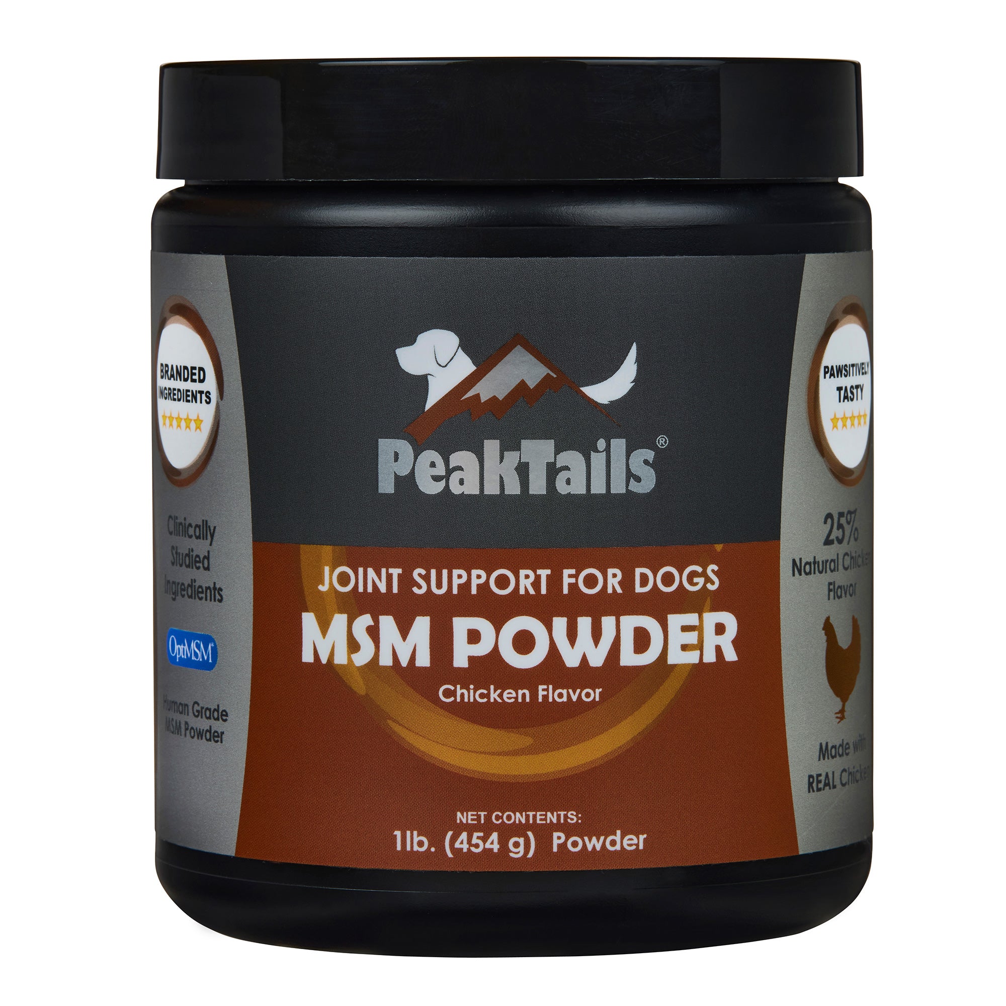 PeakTails MSM Powder for Dogs – 1 lb, Pure Organic Sulfur, Supports Joint Health & Mobility – Flavorless, US-Sourced MSM - Image 4