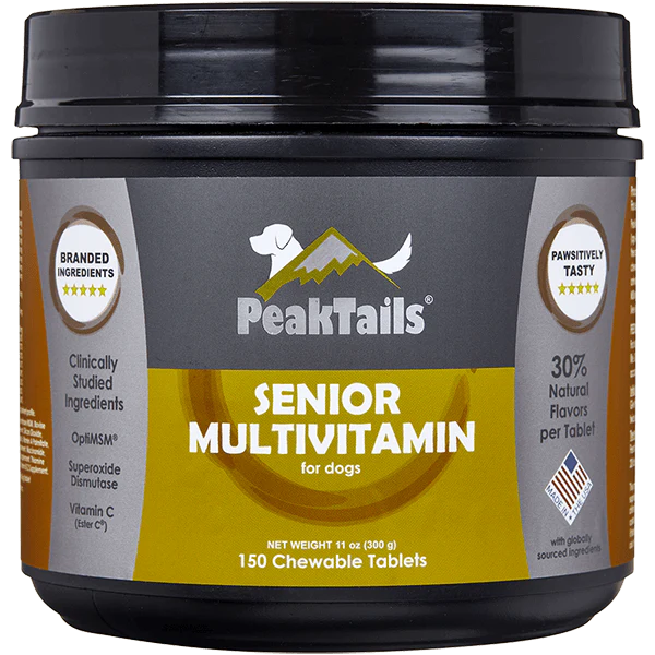 PeakTails Senior Multivitamin for Dogs – MSM, Superoxide Dismutase, Ester-C & 19 Essential Nutrients – Supports Joint Health & Overall Wellness - Image 6